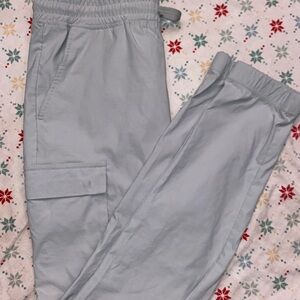 Kenneth Cole Gray Cargo Pants with Elastic Waistband